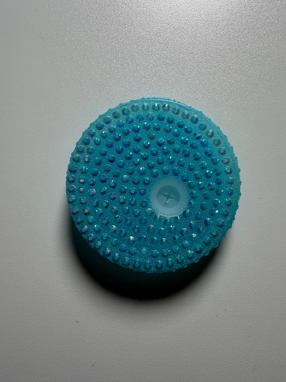 Blue Rhinestone Lid