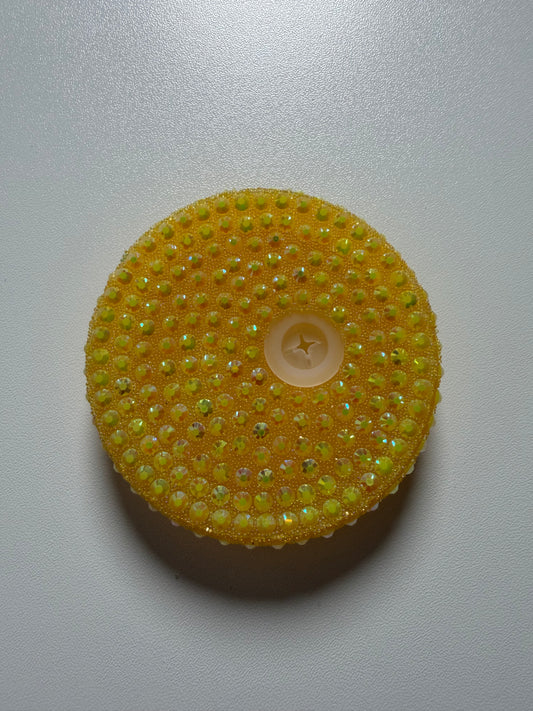 Yellow Rhinestone Lid