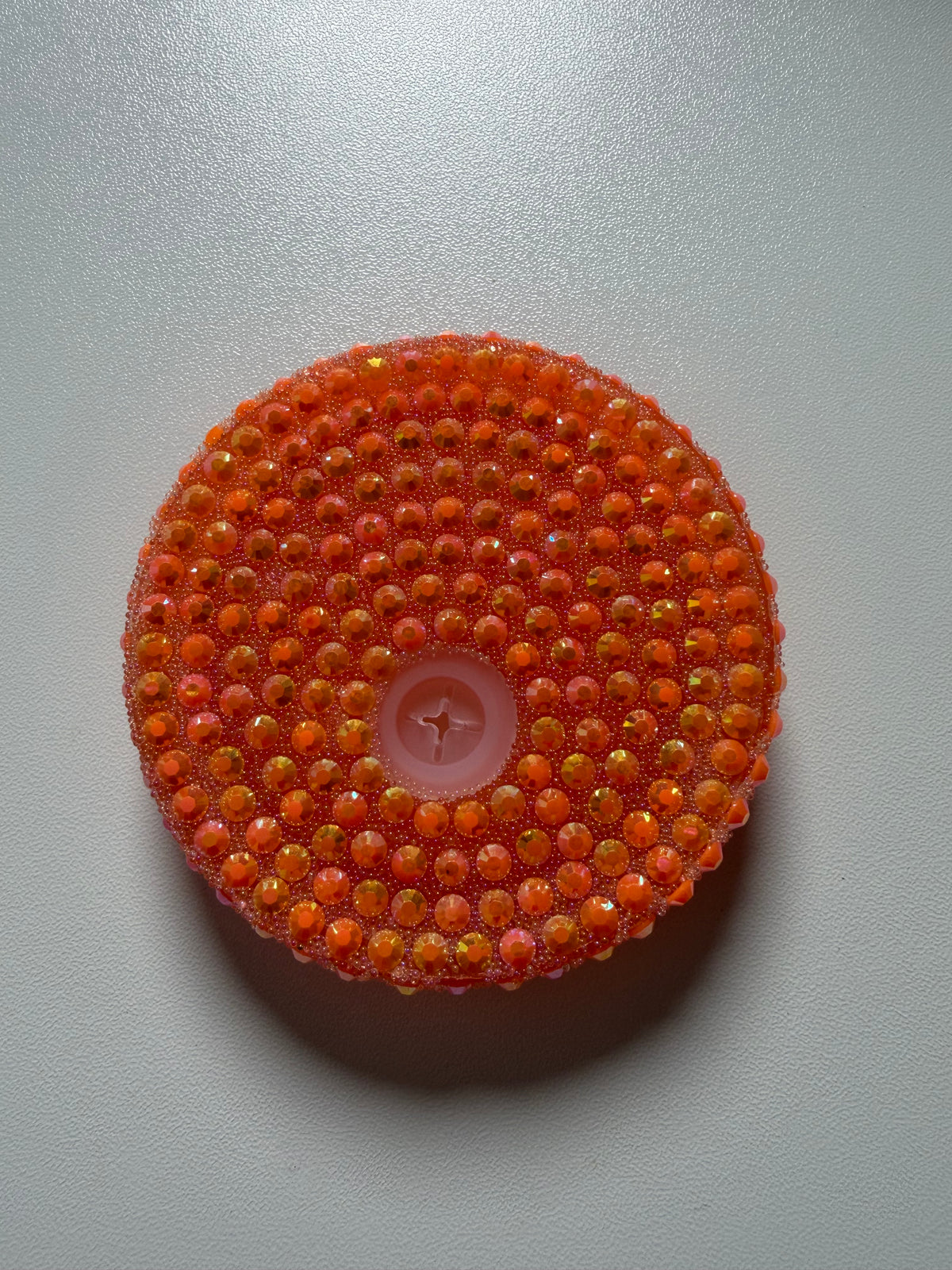 Orange Rhinestone Lid