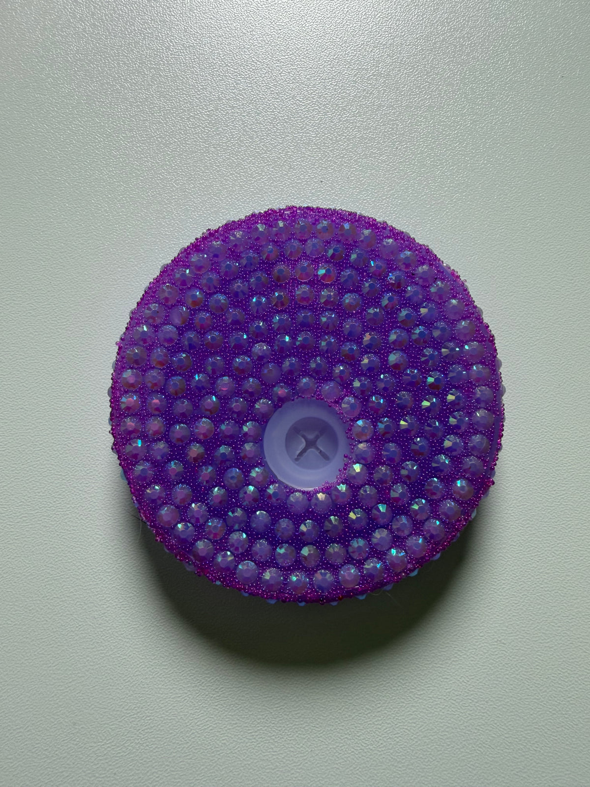 Purple Rhinestone Lid