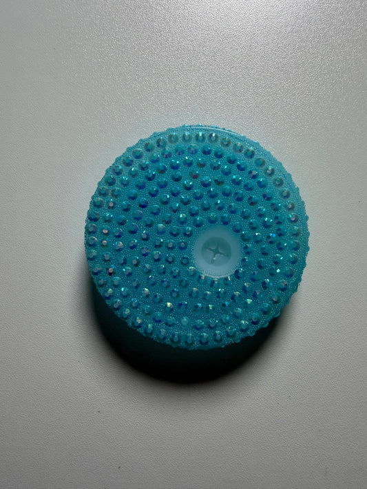 Blue Rhinestone Lid