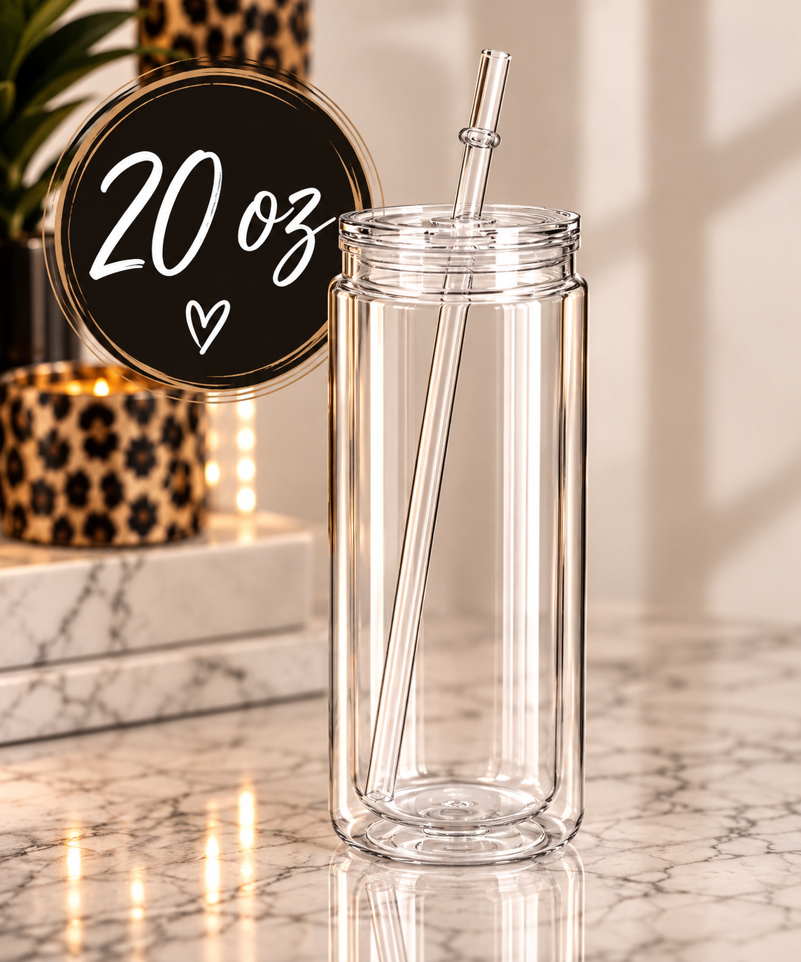 20 oz Snow Globe Tumbler