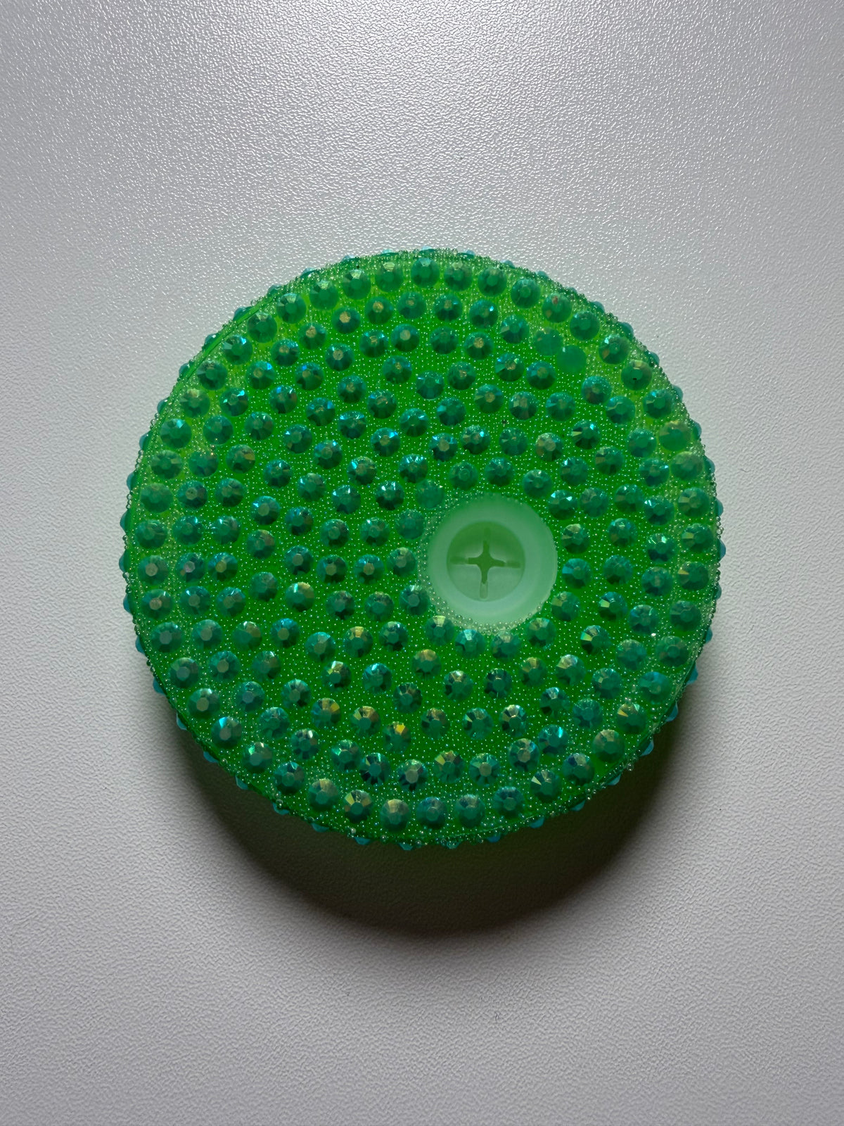 Green Rhinestone Lid