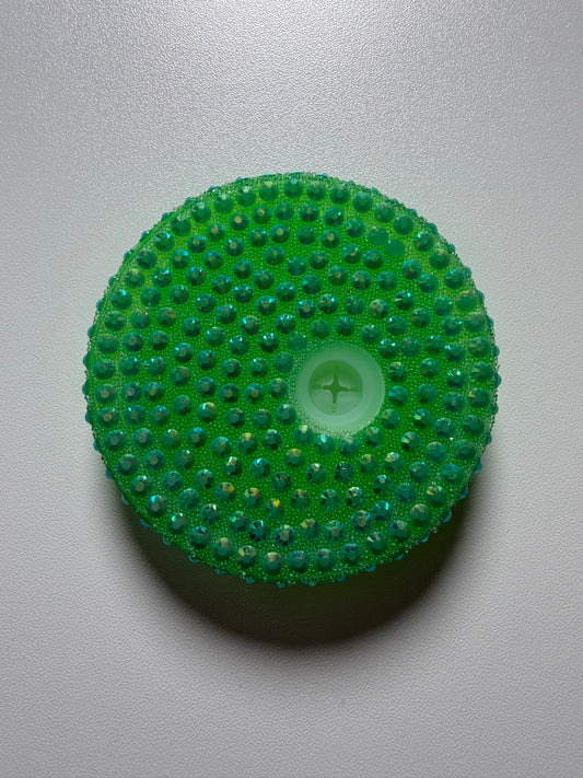 Green Rhinestone Lid