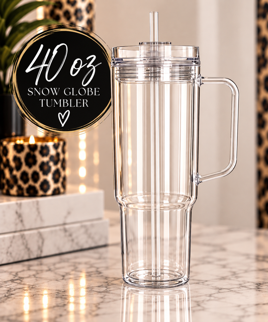 40 oz Snow Globe Tumbler
