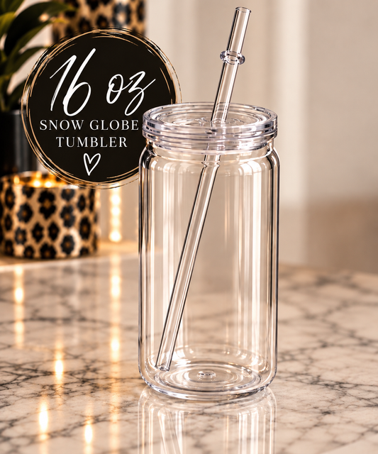 16 oz Snow Globe Tumbler