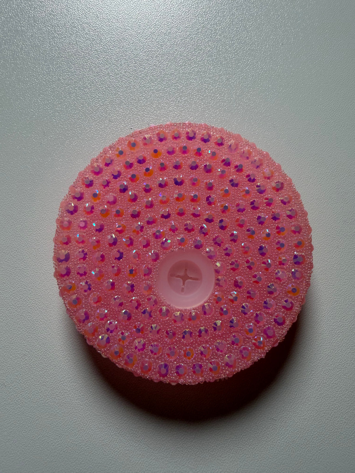 Light Pink Rhinestone Lid